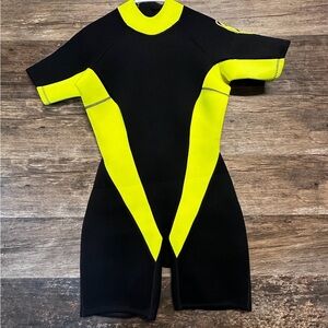 Black and Yellow Women's Swim One Piece